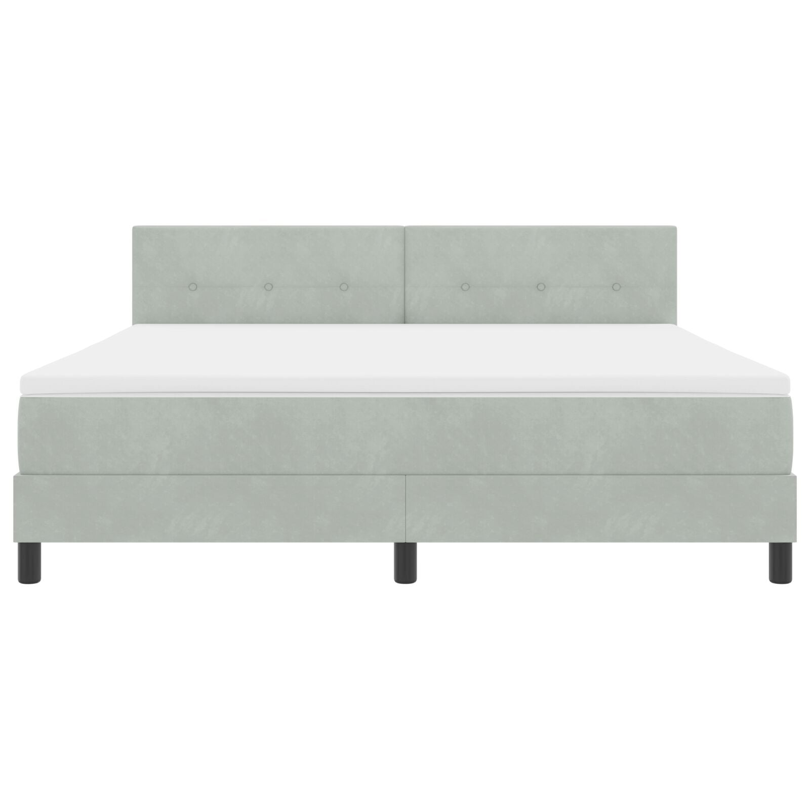 Boxspringbed Met Matras Lichtgrijs Super King Velvet Blauw