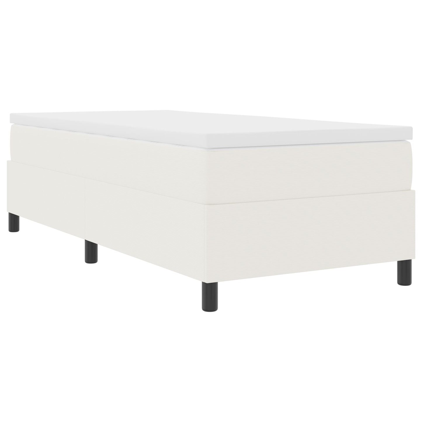 Boxspring Bed Corduroy Stof Crème 80 x 200 cm