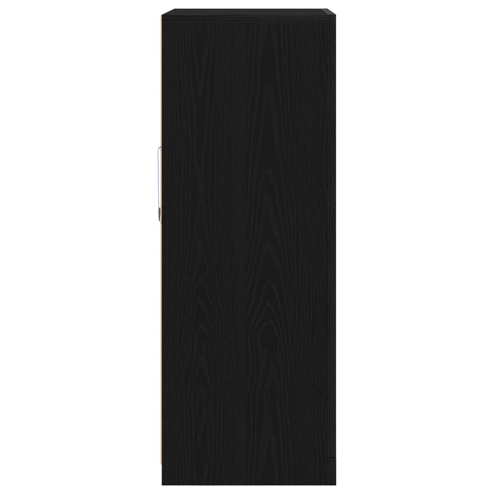 Dressoir Met Led-Verlichting 60,5X37X100 Cm Zwart eiken