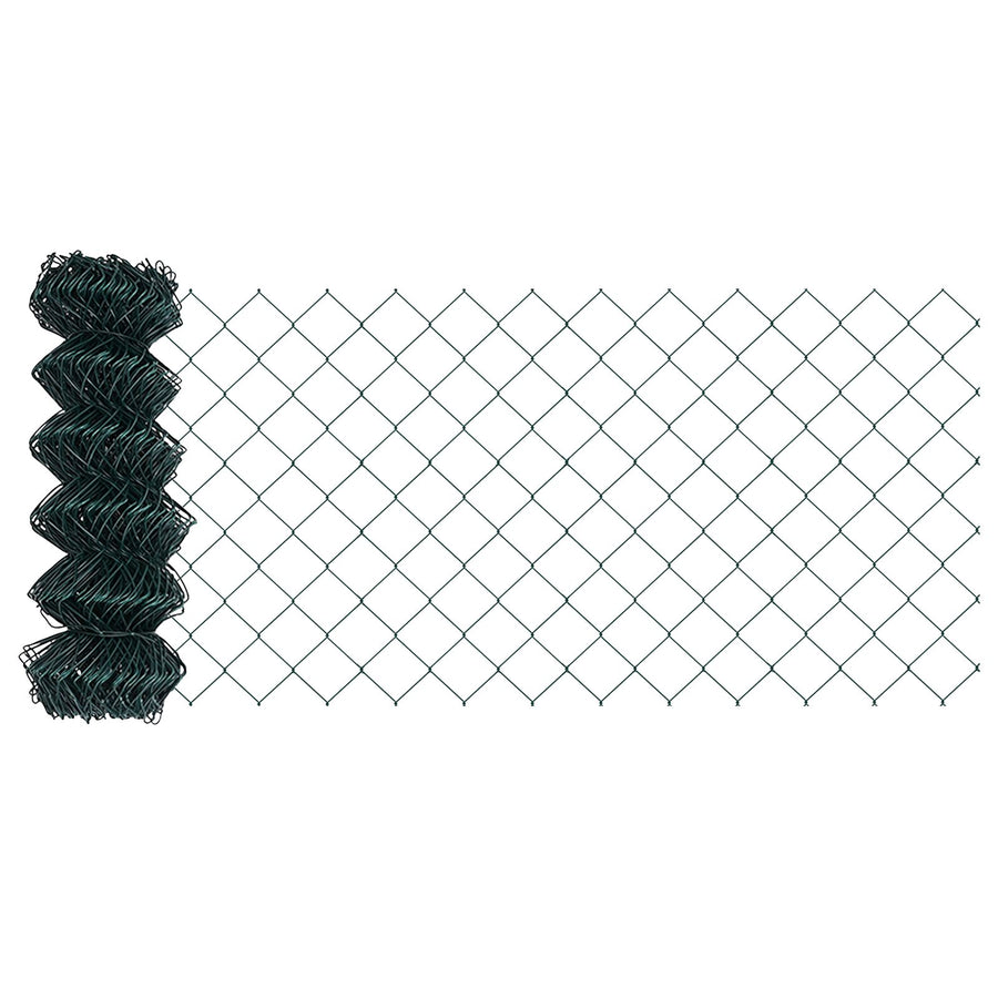 Kettinglinkhek Met 10 U-Posten Groen 0.6X10 M Staal