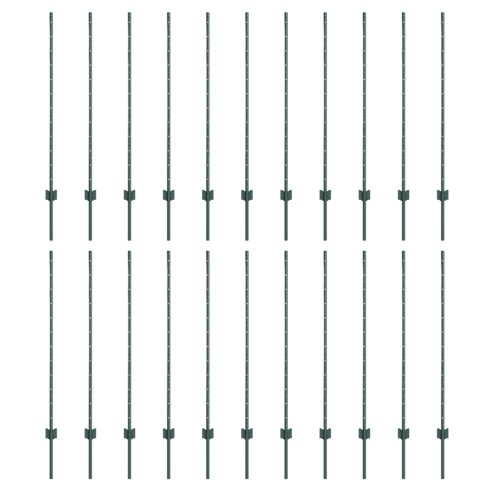 Heipalen 22 stuks U-kanaal Groen 160 cm Staal