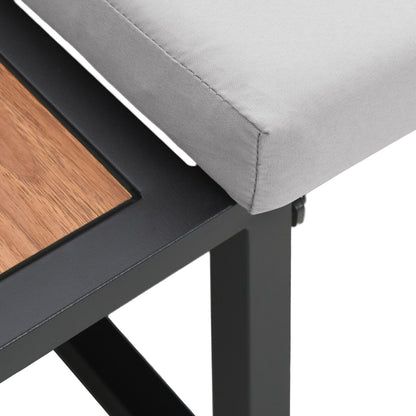 2-Zits Tuin Sofa Met Licht Grijze Kussens Licht grijs
