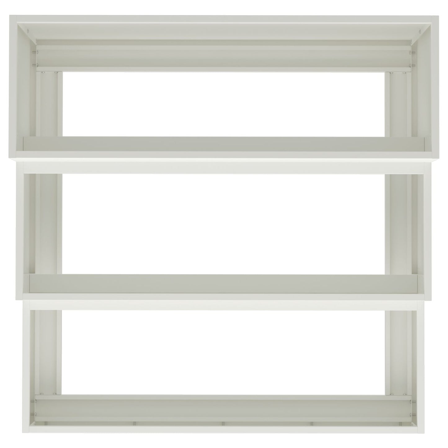 Tuin Plantenbak 3-Laags Te Staal 90 x 90 x 35 cm Wit