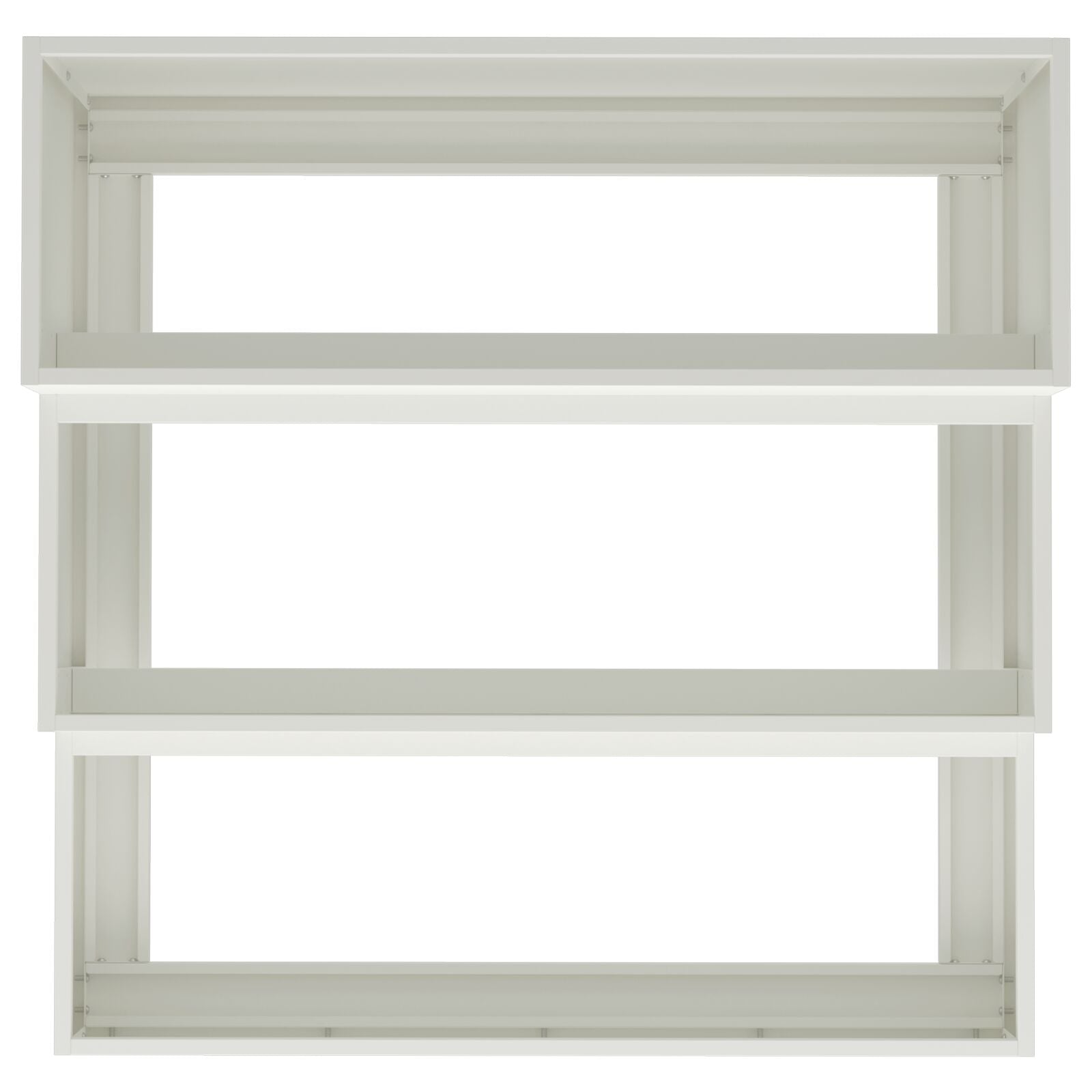 Tuin Plantenbak 3-Laags Te Staal 90 x 90 x 35 cm Wit