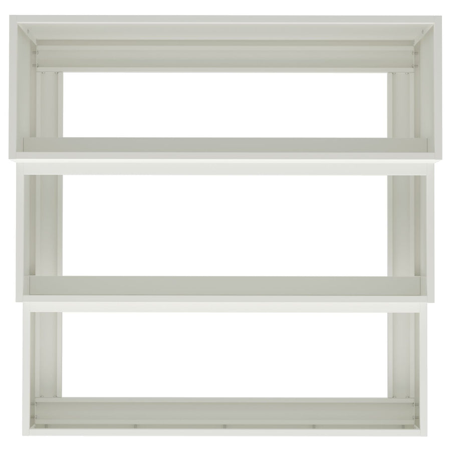 Tuin Plantenbak 3-Laags Te Staal 90 x 90 x 35 cm Wit