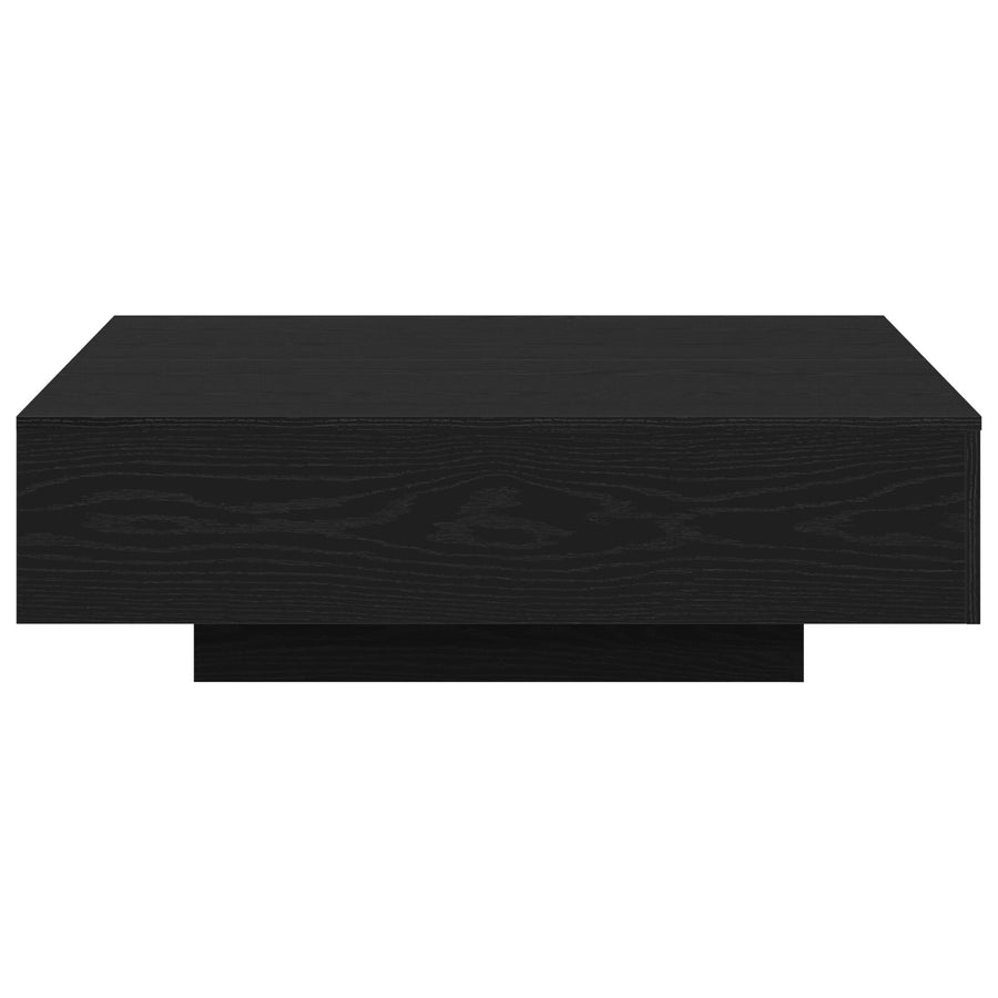 Salontafel Zwart Eiken 100X100X31 Cm Gelaagd Hout