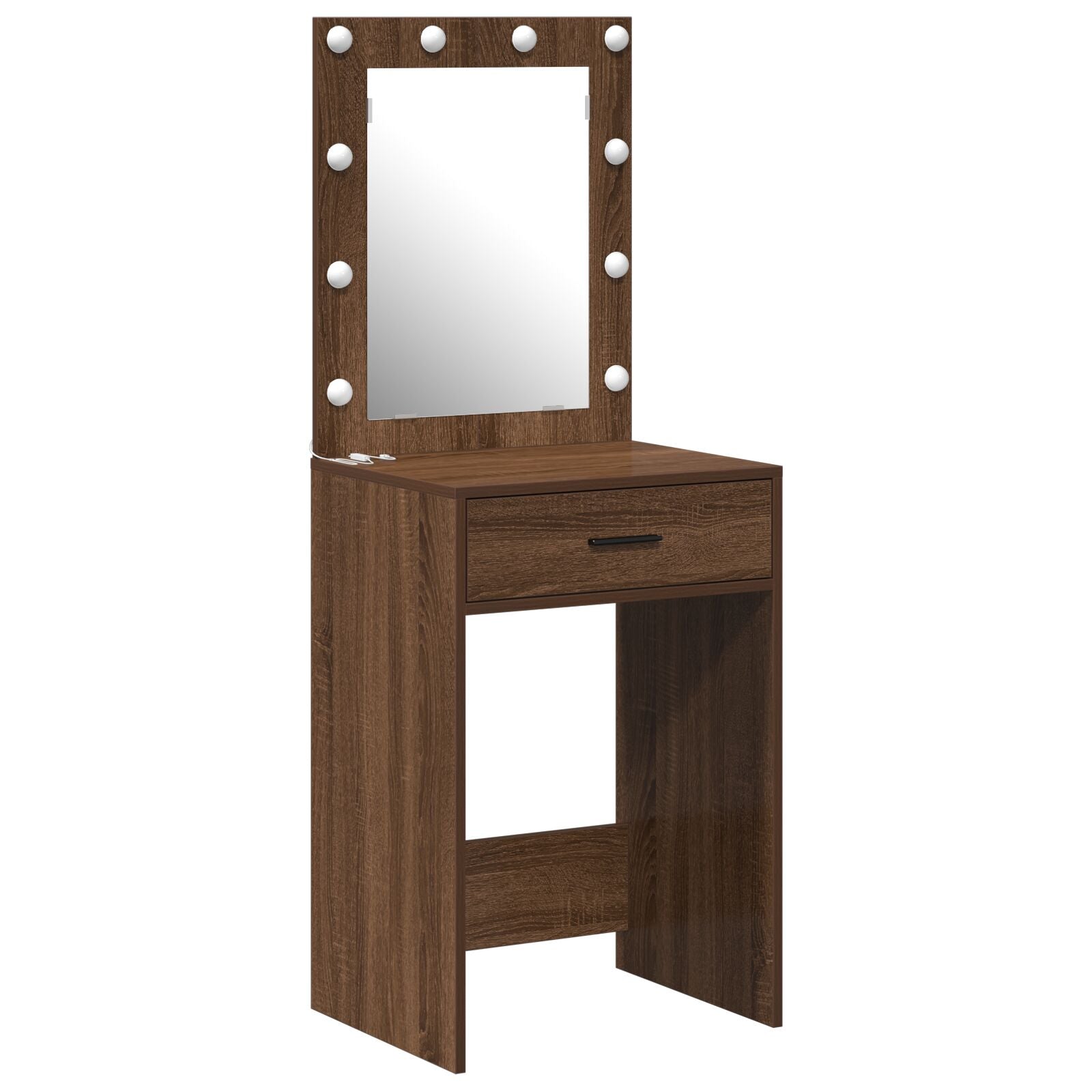 Kaptafel Met Led Verlichting Bruin Eik Bruin eiken 50 x 41 x 135 cm