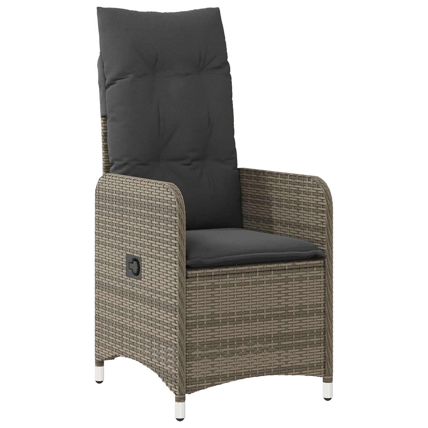 7 Delige Tuin Eetset Met Kussens In Grijs Poly Rattan