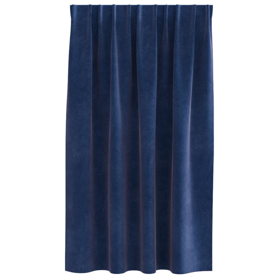 Vouwgordijnen Met Top Tape 2 Stuks E Fluweel Donkerblauw 140 x 140 cm met genaaid tape