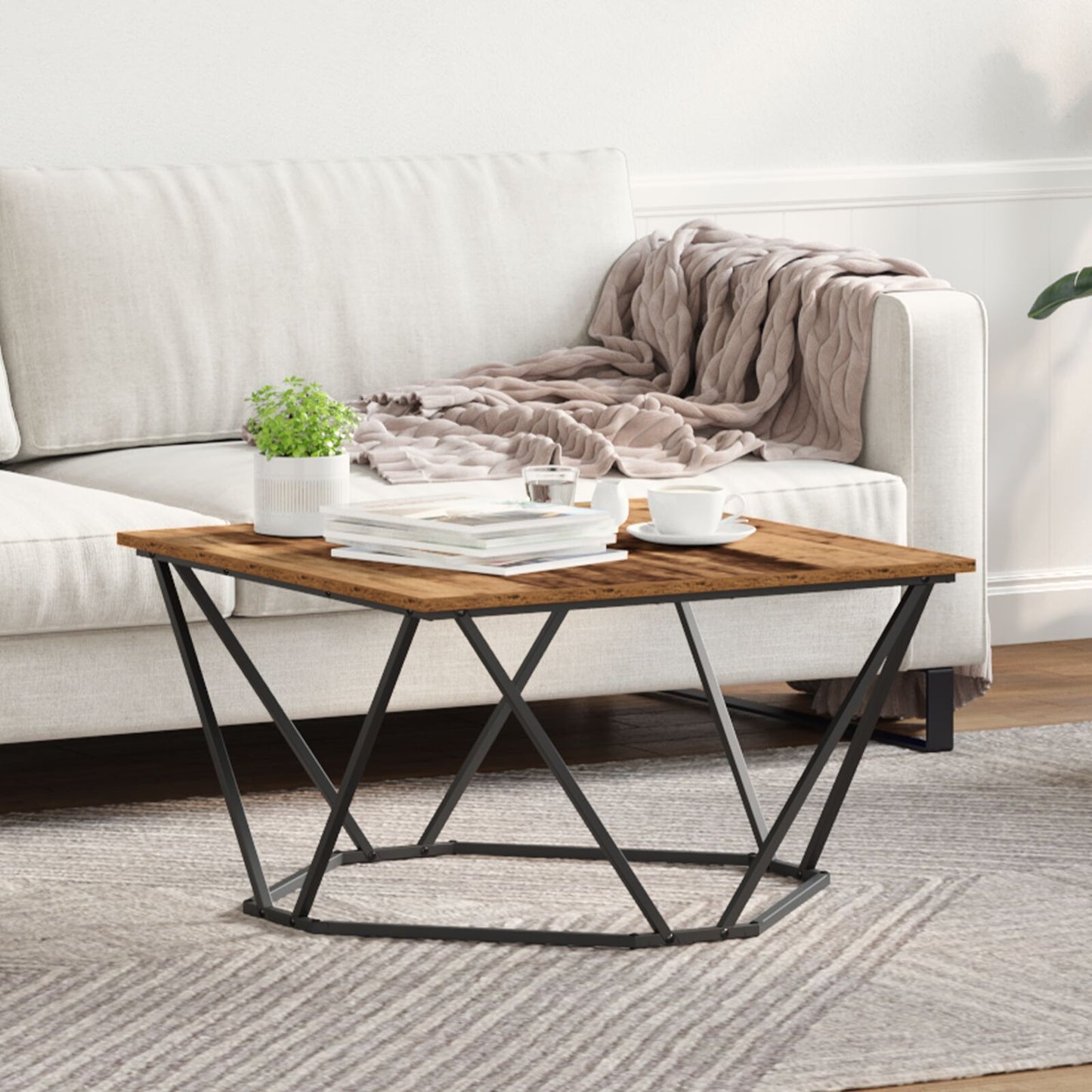Salontafel Massief Gerecycled Hout Medium Oud hout