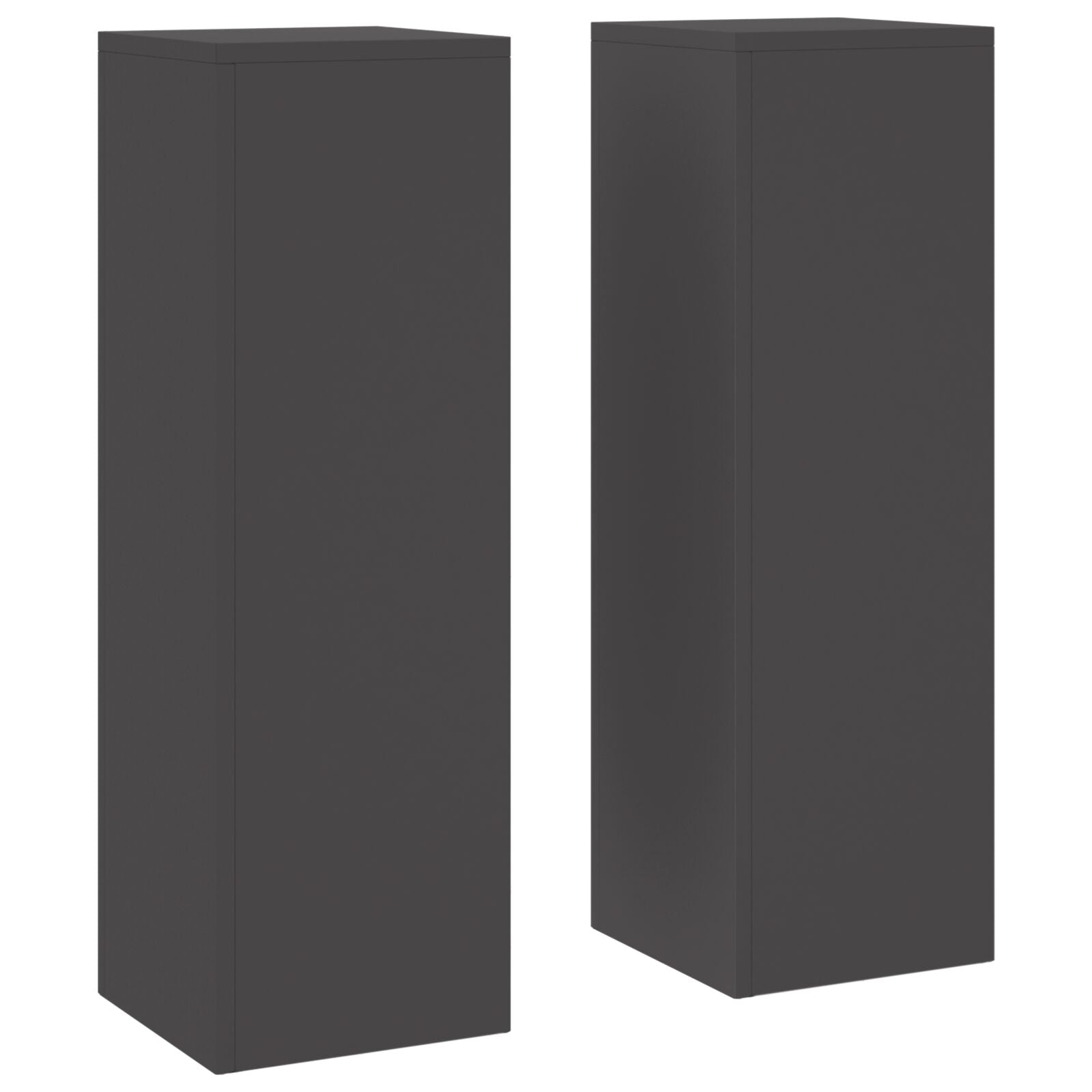 Buiten Plantstands Pilaar 2 Stuks 24X24X75 Cm Staal Zwart 2x (75 cm)