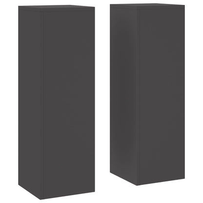 Buiten Plantstands Pilaar 2 Stuks 24X24X75 Cm Staal Zwart 2x (75 cm)