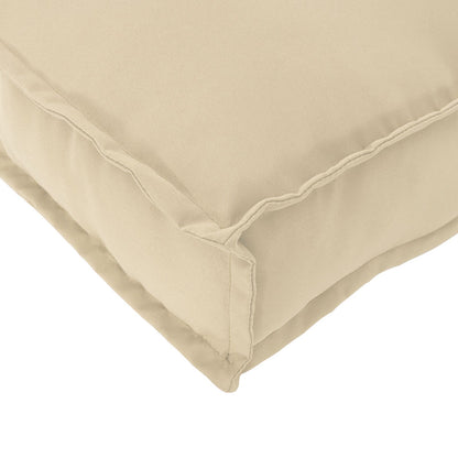 Buiten Kussen Katoen 120 X 12 X 80 Cm Afneembare Hoezen Beige