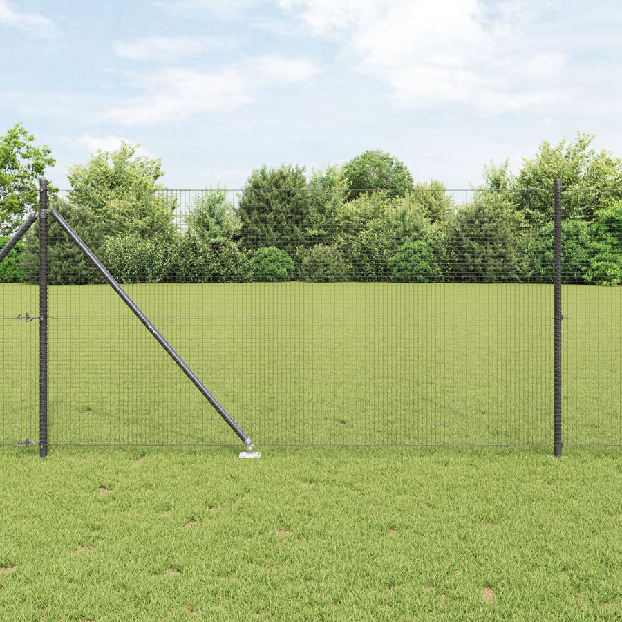 Gelaserd Draadhek Met 7 Spike Palen Grijs 1.2X10 M Staal Gegalvaniseerd Staal