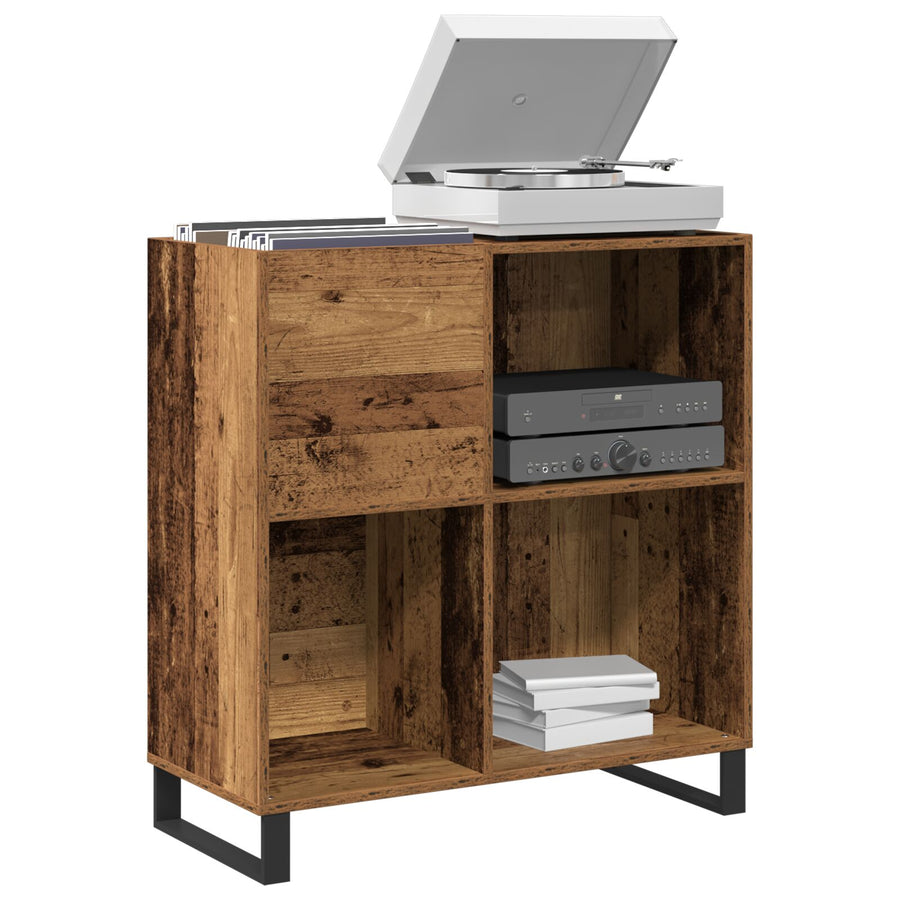 Recordkast 84,5X38X89 Cm Gelaagd Hout Artisan eiken