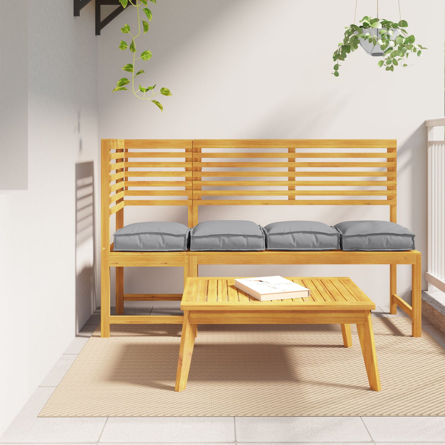 Palletkussens Voor Zit 4 Stuks 40X40X8 Cm Oxford Stof Grijs