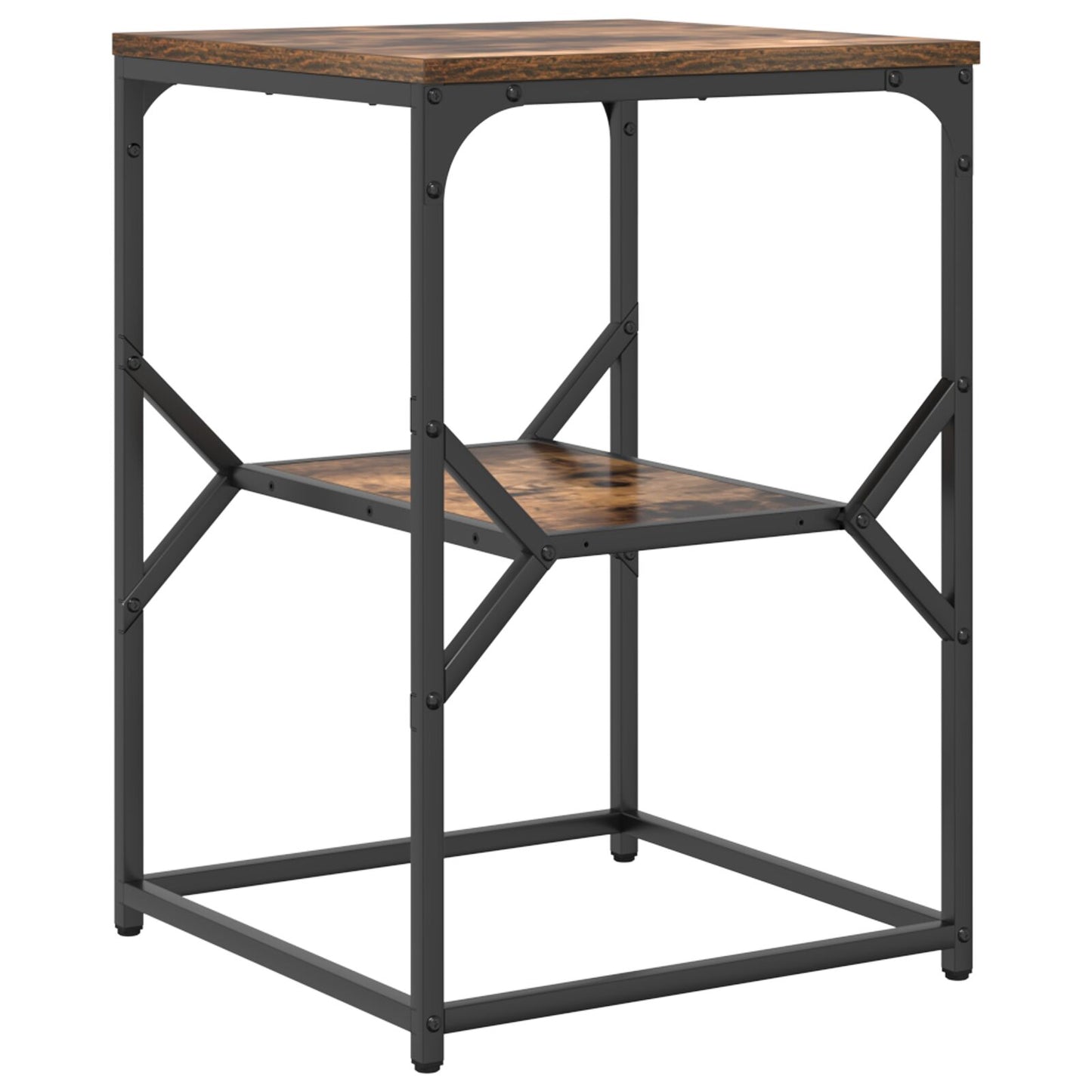 Salontafel Gerookt Eiken 41X40X60 Cm Geengineerd Hout Rook eiken