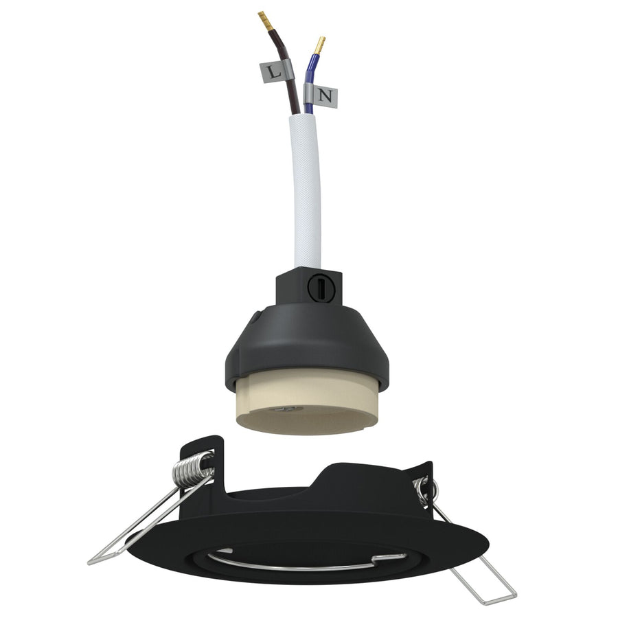 Lampen Set Van 24 Kunststof 9 Cm Modern Zwart
