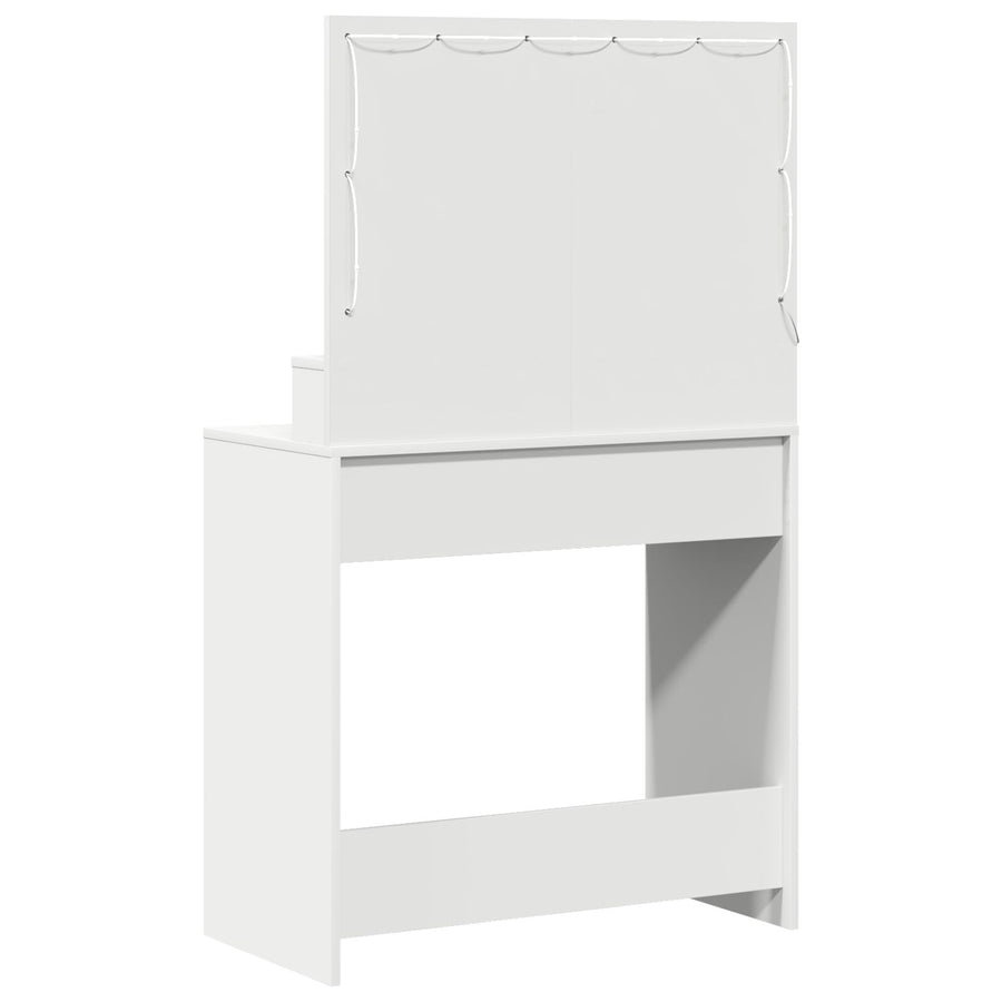 Kaptafel Met Led-Verlichting 79X41X135 Cm Wit 75.5 x 41 x 135 cm