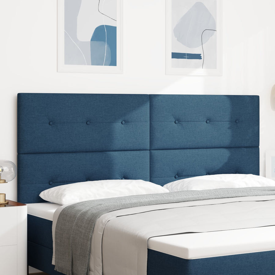 Hoofdbord Knop Ge Tuft Stof Blauw 200 cm Hoog hoofdbord