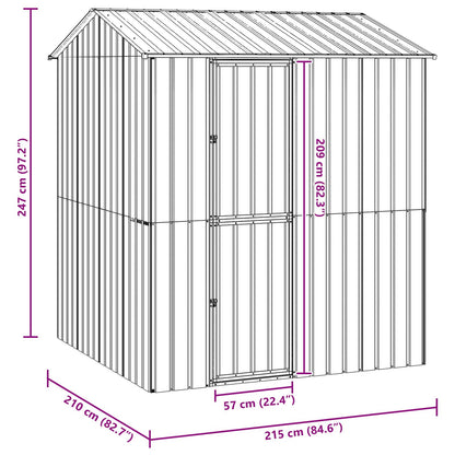 Vogelvolière Antraciet 210X215X247 Cm Staal
