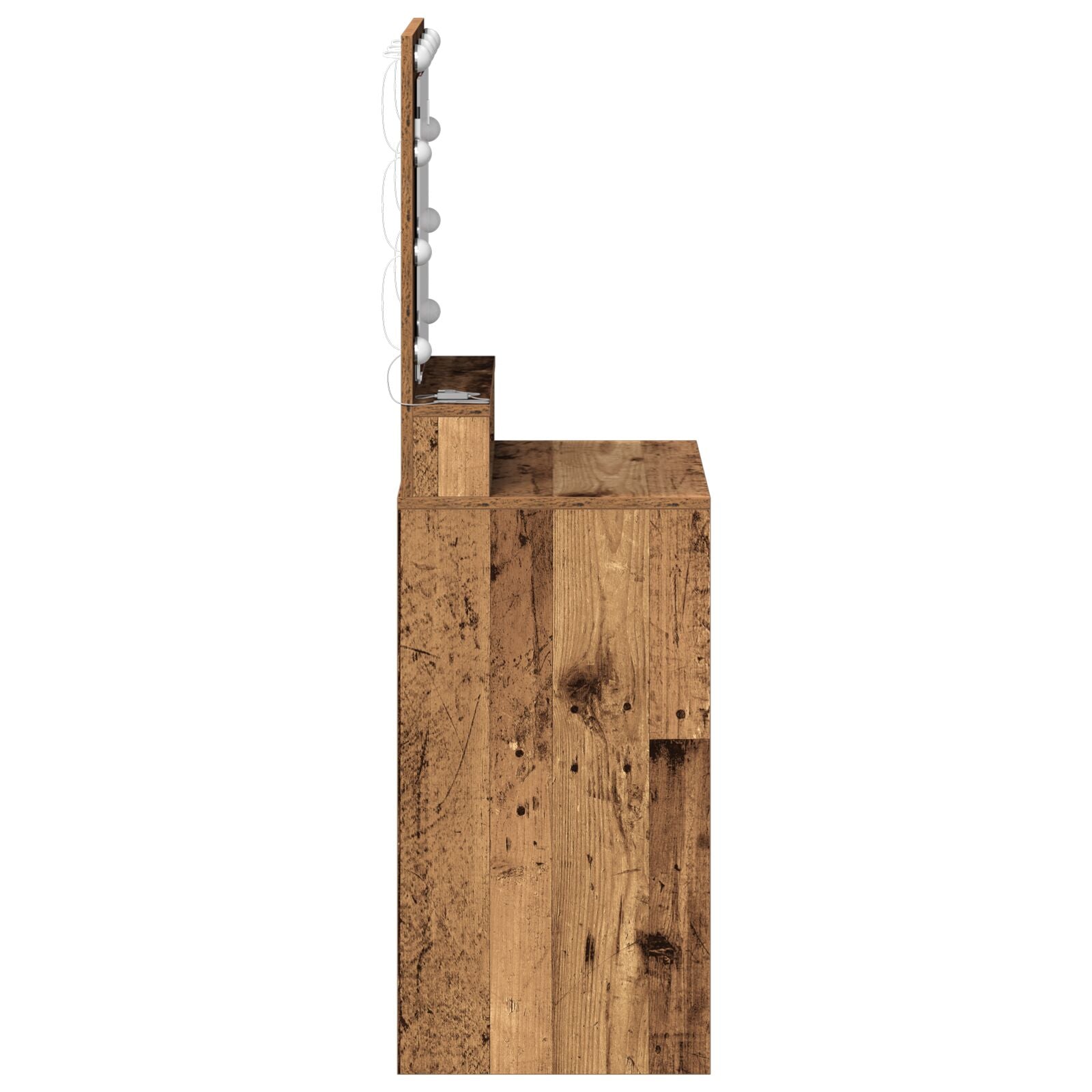 Kaptafel Met Led Verlichting - , Oude hout 50 x 41 x 135 cm