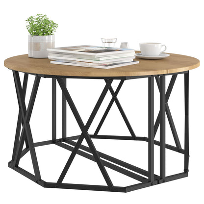 Salontafel 80X80X42 Cm Gemaakt Van Engineered Wood Artisan eiken