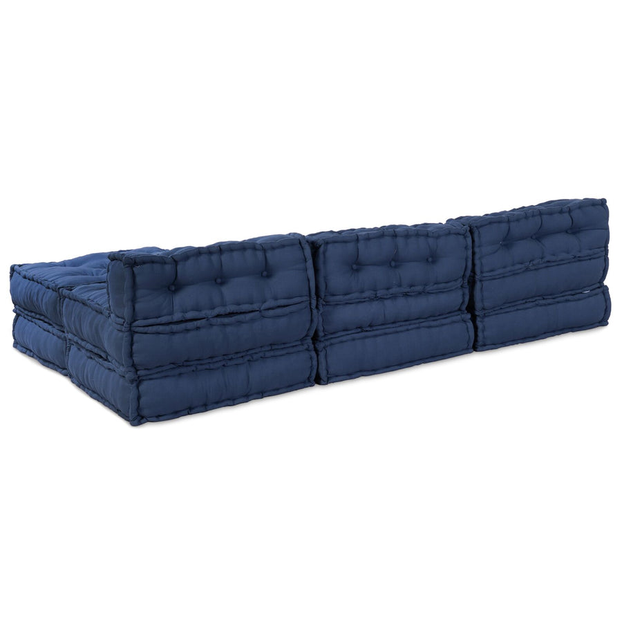 Modulaire Poefjes 4 Stuks Stof Indigo 70 x 70 x 54 cm Lounge + 3x midden
