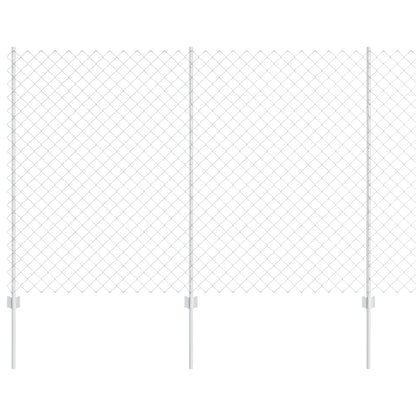 Kettinghek Met 20 U-Paaltjes Zilver 1,6X10 M Staal