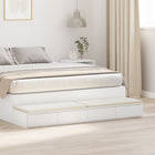 Underbed Storage Drawer White 140 x 36.5 x 16.5 cm Engineered wood