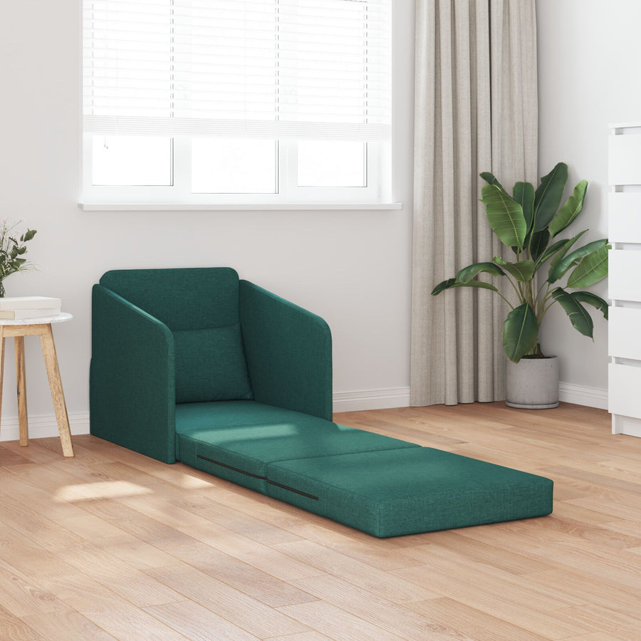 Vloer Sofa Bed 2-In-1 65X80X83 Cm Stof Donkergroen