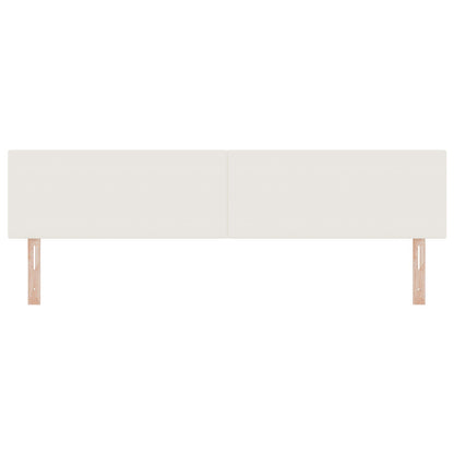 Hoofdbord Eenvoudig Ontwerp Corduroy Stof Crème 200 cm Lage hoofdbord