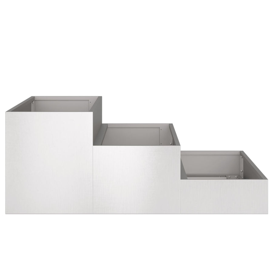 Tuin Plantenbak 3-Niveau 90 x 90 x 35 cm Roestvrijstaal