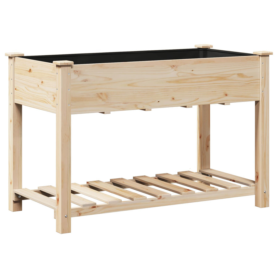 Tuinbak Met Rek 115X59X76 Cm Massief Houten Vuurhout 115 x 59 x 76.5 cm