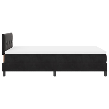 Boxspringbed Met Matras Zwart 120X200 Cm Velvet Blauw