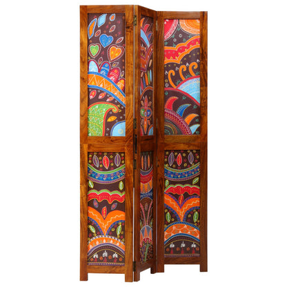 Room Divider 3 Panelen Honingbruin 35X1.5X160 Cm Massief Hout Acacia 35 x 1.5 x 180 cm
