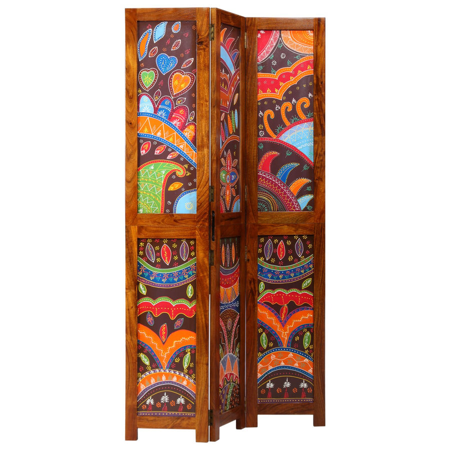 Room Divider 3 Panelen Honingbruin 35X1.5X160 Cm Massief Hout Acacia 35 x 1.5 x 180 cm