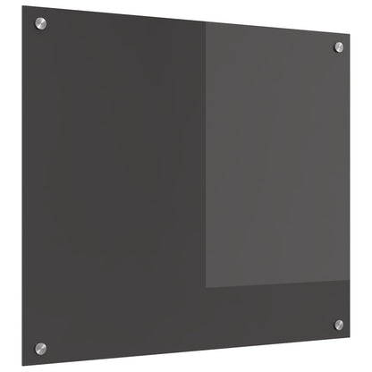 Keuken Achterwand 70X60X0,6 Cm Gelaagd Glas Donkergrijs 70 x 60 cm