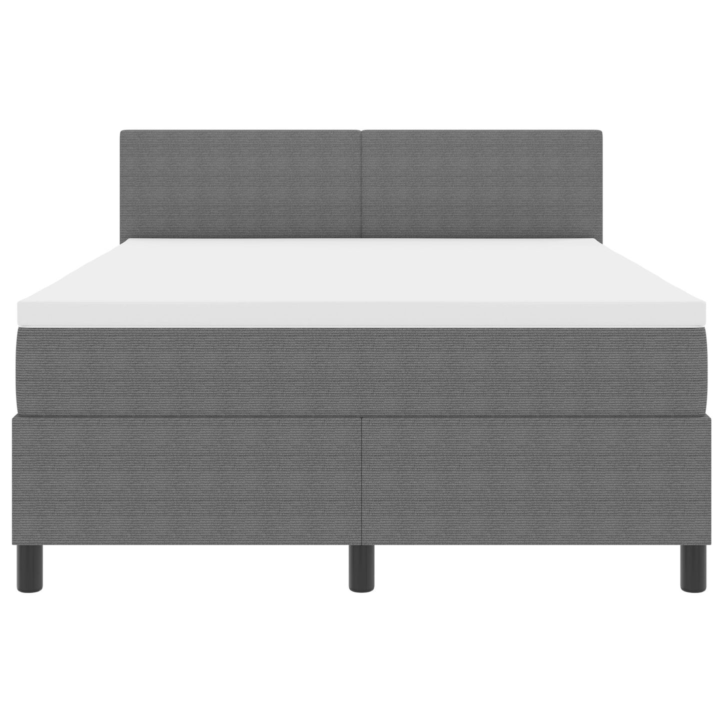 Boxspring Bed Met Matras Licht Grijs 160X200 Cm Corduroy Stof