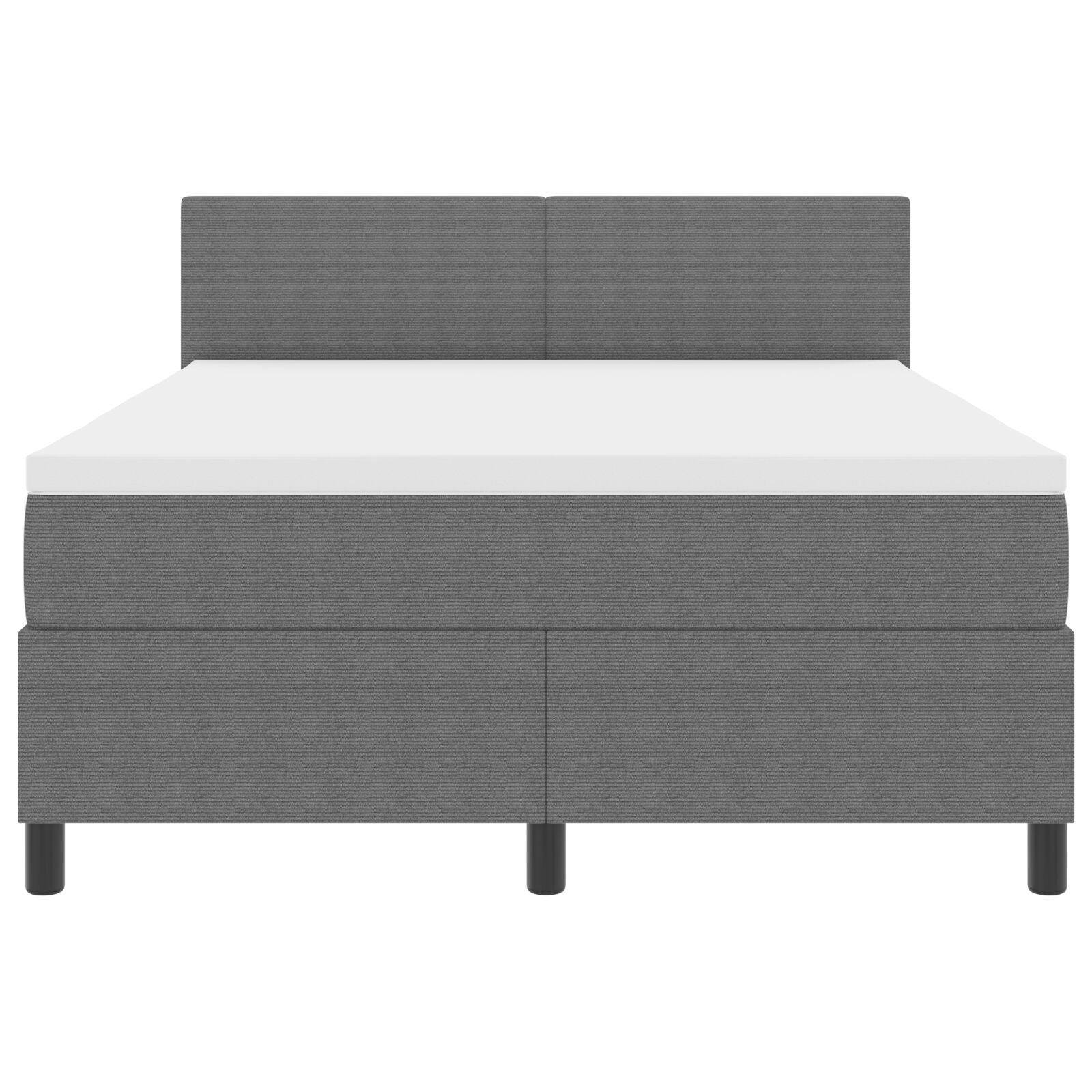 Boxspring Bed Met Matras Licht Grijs 160X200 Cm Corduroy Stof