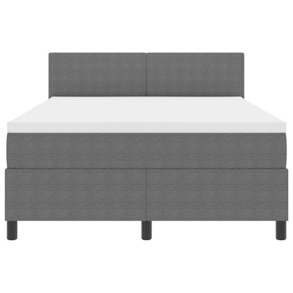 Boxspring Bed Met Matras Licht Grijs 160X200 Cm Corduroy Stof