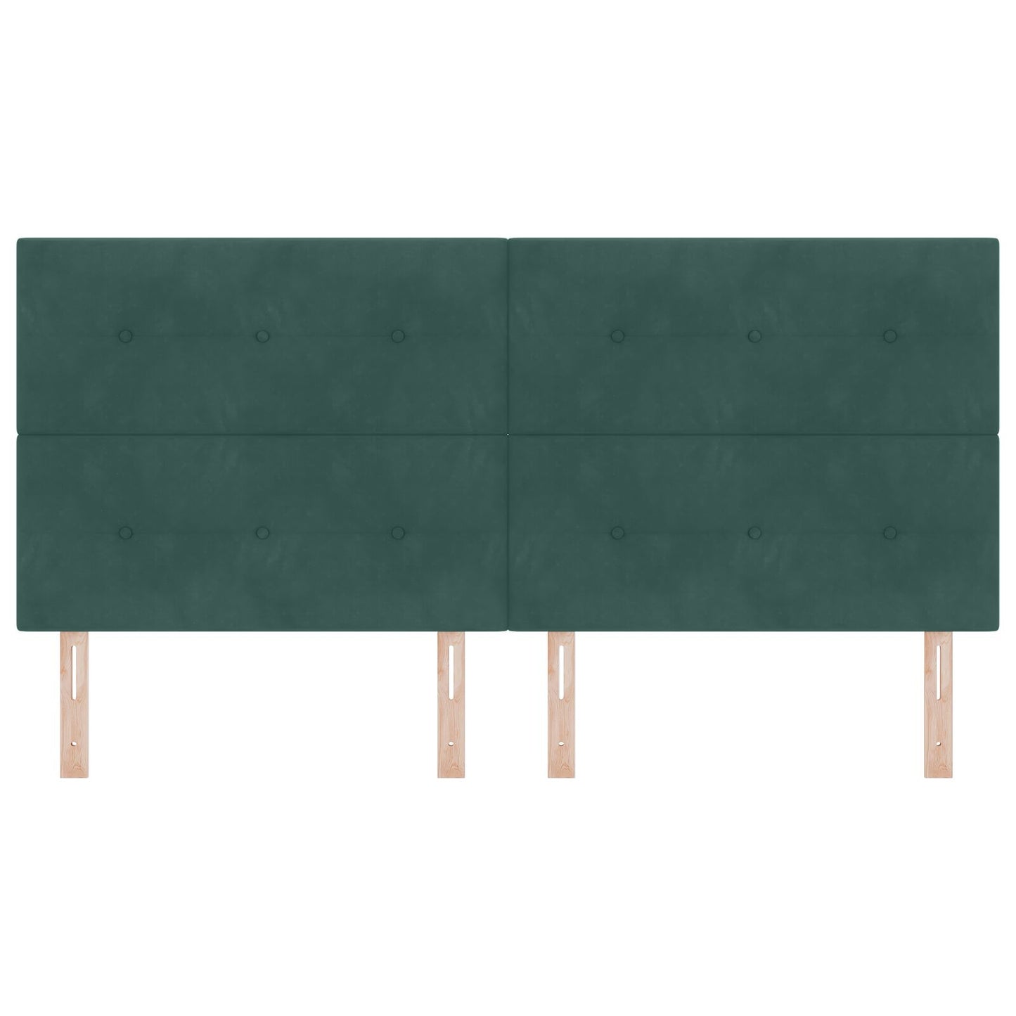 Hoofdbord Button Tufted Fluweel Donkergroen 200 cm Hoog hoofdbord