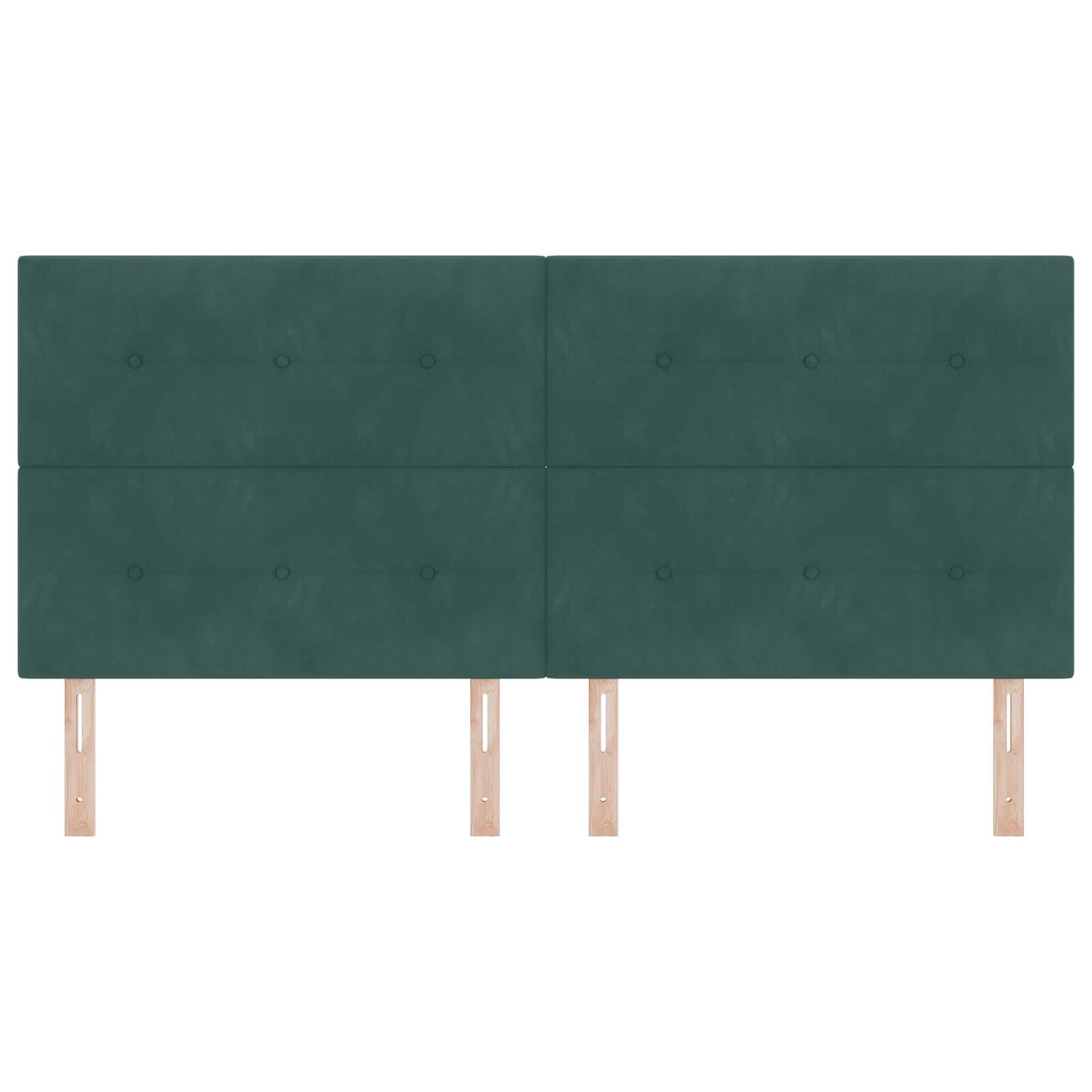 Hoofdbord Button Tufted Fluweel Donkergroen 200 cm Hoog hoofdbord