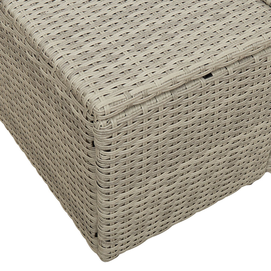 2-Zits Tuin Sofa En Kussens Grijs Poly Rattan Lichtgrijs met opslag