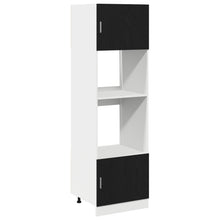Keuken Kast Zwart Eiken Engineeringhout 60 X 57 X 207 Cm