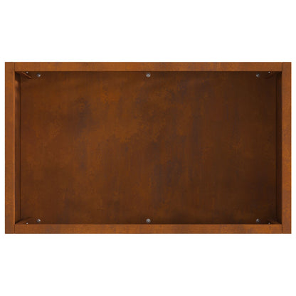 Vuurkorf Rechthoekig 50X30X40 Cm Weerbestendig Staal Weerbestendig staal/Bruin