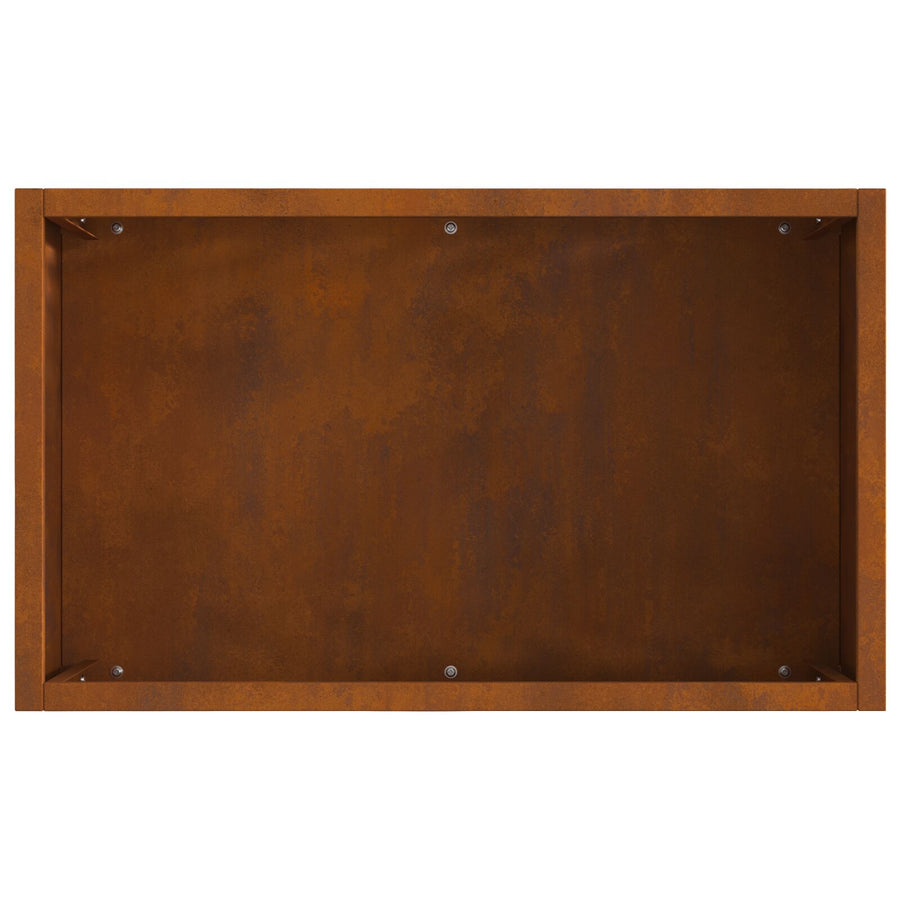 Vuurkorf Rechthoekig 50X30X40 Cm Weerbestendig Staal Weerbestendig staal/Bruin