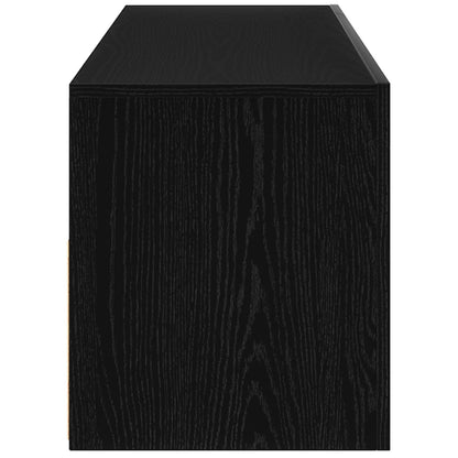 Tv-Kast Met Led Zwart Eiken 120X35X40 Cm Bewerkt Hout