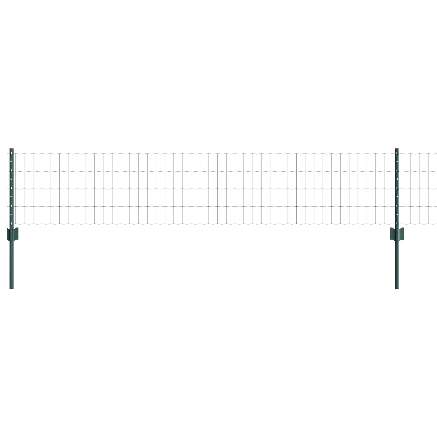 Euro Omheining Met 5 U-Palen Groen 0.4X10 M Staal