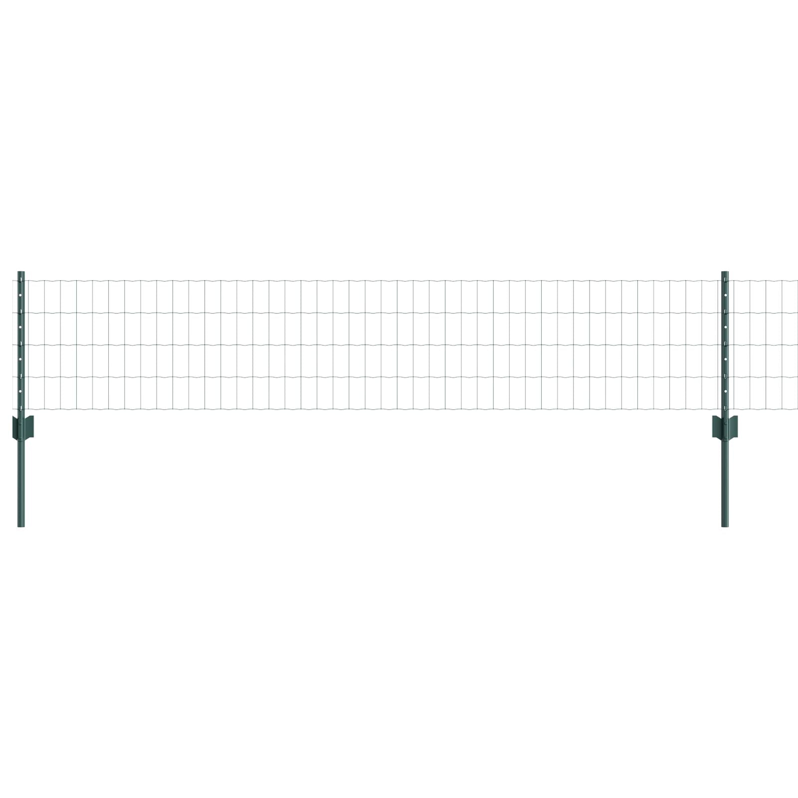 Euro Omheining Met 5 U-Palen Groen 0.4X10 M Staal
